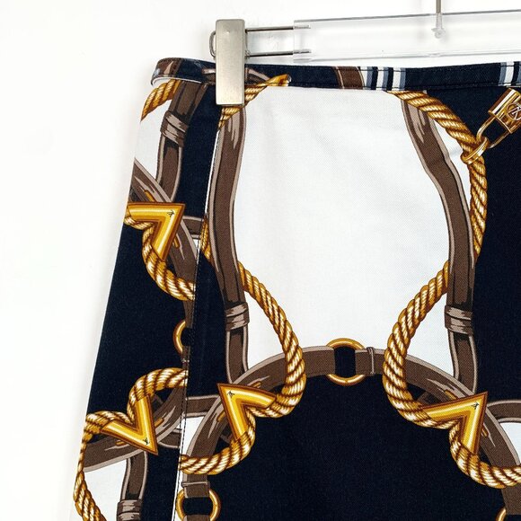 Louis Vuitton Womens Rope Chain Print A-Line Skirt Size 42 Made In Italy - Picture 3 of 8